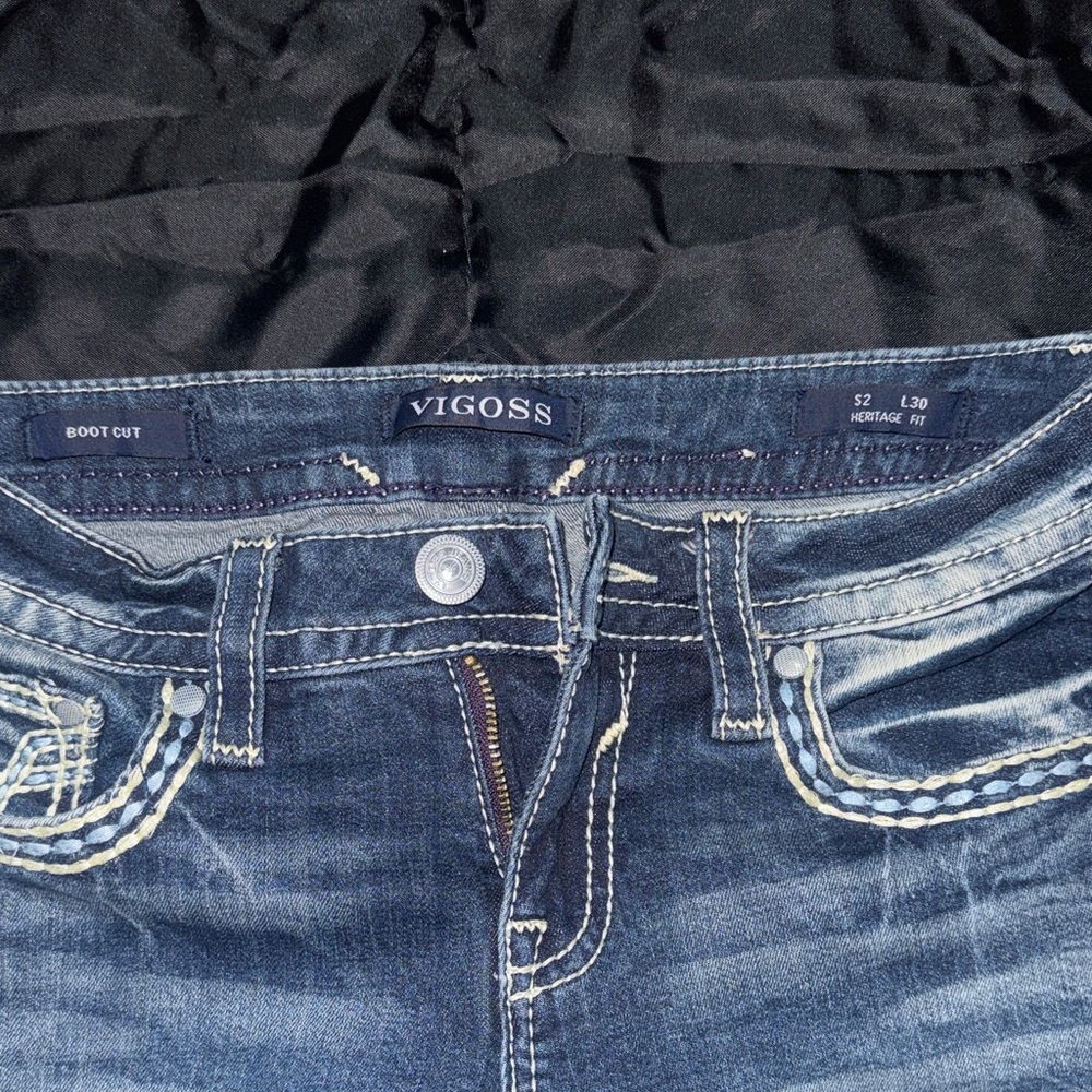 Vigoss Women's Dark Blue Boot Cut Jeans - Picture 4 of 4
